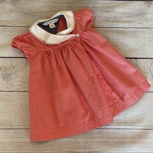 Tommy Hilfiger Red Gingham Check Dress Sz 3-6 Mos